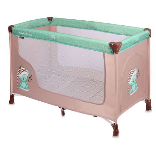 Lorelli San Remo 1 Utazóágy - Sleeping Bear #bézs-zöld 2018