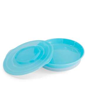 Twistshake egyterű Tányér intelligens fedéllel #kék 39753975 Gyerek tányér, evőeszköz, étkészlet