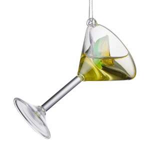 HANG ON üveg karácsonyfadísz, Martini koktél 110958728 - Hang On
