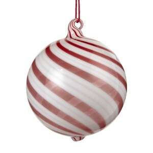 HANG ON üveg karácsonyfadísz, piros-fehér 110958722 - Karácsonyfadísz