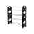 Empty Praktikus 12-Pair Shoe Rack Organizer, black plastic and metal