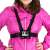 GoPro chest mount harness worn by a woman, for action cameras
