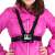 GoPro chest mount harness worn by a woman, for action cameras