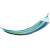 Blue and green striped hammock with wooden spreader bars