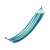 Blue and green striped hammock with wooden spreader bars