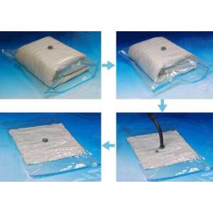 Vákuumos tárolózsák, 105x70 cm, akasztóval, áttetsző