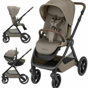 Maxi-Cosi Oxford stroller, 3-in-1 travel system, urban and terrain, beige - Maxi-Cosi