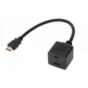 Adaptor HDMI wtyk-2 x gniazdo na kablu 30cm 110960068 - Koncentrator HDMI