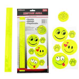 Fényvisszaverő Kerékpár Készlet - Vidám Matricák, Karpánt és Medál 110960107 - AMiO