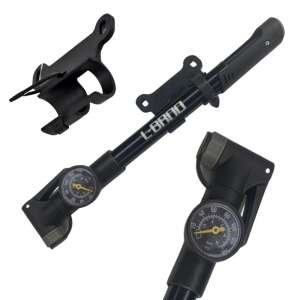 OEM L-BRNO Kerékpárpumpa manométerrel kerékpártartóval