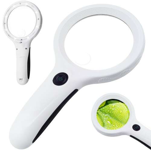 Olvasó nagyító, 4x nagyítás, LED és UV fény 110962831