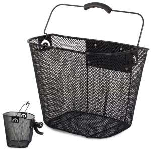 Nagy kerékpárkosár, biciklis fémkosár, fekete 110964168 - Kerékpár kiegészítő