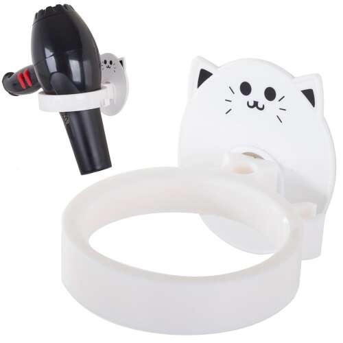 VG-15975 - falra szerelhető hajszárító tartó, Fehér 110964942