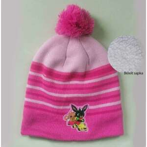 Bing Bing Hasen Wintermütze für Kinder (2-4 Jahre), rosa mit Streifen und weichem Futter - Kindermützen, Sets