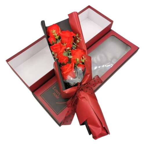 Vörös szappanrózsa csokor díszdobozban - Love Rose 110970116