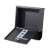 Black steel mailbox with newspaper compartment open, 33 x 30.5 x 9.5 cm