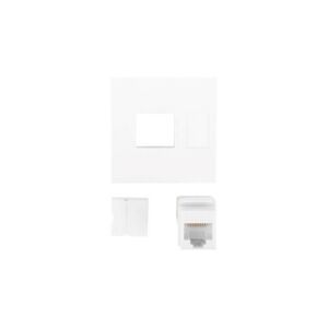 Lanberg GNIAZDO 45X45 RJ45 + KEYSTONE KAT.6 UTP BIAŁE LANBERG 135503439 - Lanberg Moduł Keystone