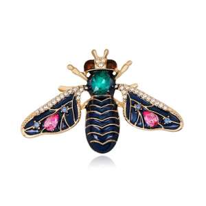 Flamenco Mystique Elegantná ozdobná brošňa s kryštálmi, rozmery 3,5 x 5,4 cm, vyrobená zo zliatiny obyčajných kovov bez niklu a chrómu 110979687 - Móda&obliekanie