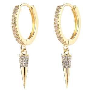 Camerazar Dámske náušnice z nehrdzavejúcej ocele so zirkónmi, strieborné, okrúhly tvar 110979931 - Dámske doplnky