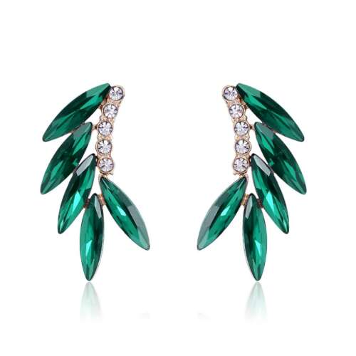 Fülbevaló Ines zöld - Fülbevaló kristályokkal 110980964