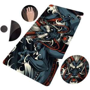 XXL játék egérpad sárkánnyal, 90x40 cm, gumi + szintetikus szál, vízálló