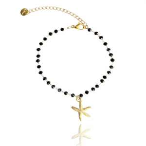 Karkötő sebészeti acélból 14k aranyozott, világos arany, 17 + 4 cm