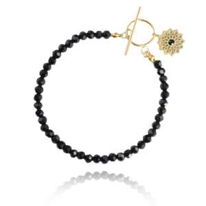 Karkötő sebészeti acélból 14k aranyozott, világos arany színű, mérete 17 + 4 cm