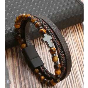 Férfi karkötő Emilio - barna