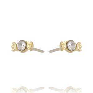 Arany fülbevaló K1612, hipoallergén, nikkel és króm nélkül, mérete 0,5x0,3 cm