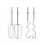 Zelmer ZHM1650 hand mixer accessories, 2 beaters, 2 dough hooks