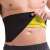 Man wearing a neoprene fitness belt for training, size M, black