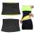 Neoprene fitness belt for training, size M, black, collage showing the belt worn by a woman