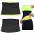 Neoprene fitness belt for training, size M, black, collage showing the belt worn by a woman