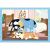 Bluey Puzzle Szene: Bluey Familie stapelt sich auf dem Bett
