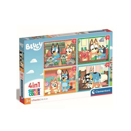 Bluey Play All Day 4-in-1-Puzzle Clementoni