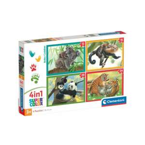 Clementoni Tiere mit Jungen 4-in-1 Puzzle Box - Puzzle & Rätsel