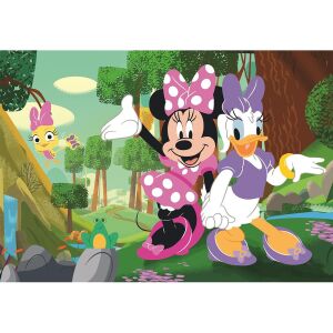 Minnie Mouse și Daisy Duck în imaginea puzzle-ului din pădure - Puzzle 3D & Puzzle cu burete