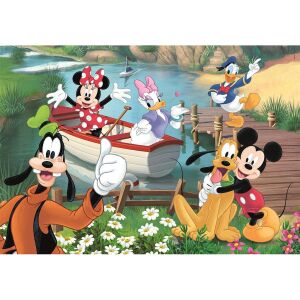 Puzzle finalizat Clementoni Disney Classics Supercolor 60 piese cu Mickey Mouse și prietenii - Puzzle
