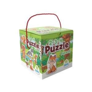 Dohi 2-3-4 darabos erdei állatos puzzle kisgyermekeknek - Puzzle