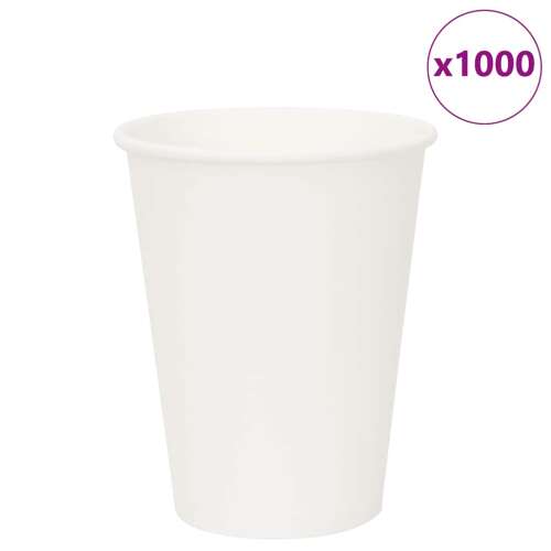 vidaXL 1000 db fehér papír kávéscsészék 12oz 300ml