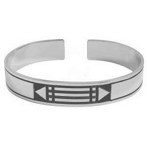 Strieborný náramok Atlantiszi s geometrickým dizajnom, ručne vyrábané šperky - Dámske náramky