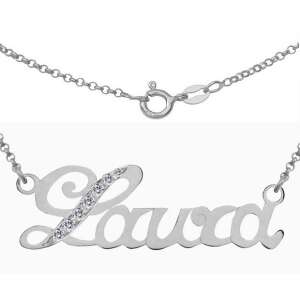 Laura név medál nyaklánc, személyre szabott ezüst ékszer - Női kiegészítő