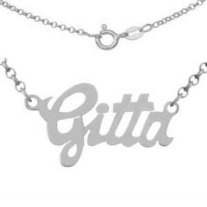 Gitta Név Nyaklánc, Személyre Szabott Ezüst Medál Ékszer - Női ékszer