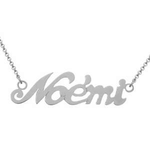 Noémi név nyaklánc, személyre szabott ezüst medál nyaklánc - Női ékszer