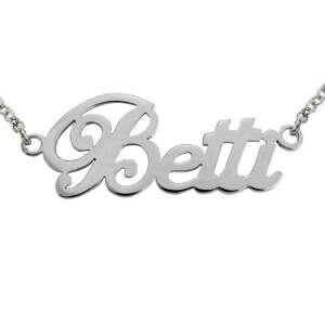 Betti Név Nyaklánc, Személyre Szabott Ezüst Medál Ékszer - Női ékszer