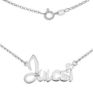 Hercegnős Julcsi névnyaklánc, Disney betűtípussal, ezüst ékszer - Női ékszer