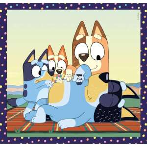 Puzzle Bluey 3x48 SuperColor de la Clementoni, cu o scenă cu familia Bluey la picnic - Clementoni Puzzle