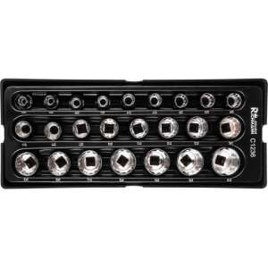 RICHMANN EXCLUSIVE C1236 foglalatvég készlet, 24 db, 1/2", 8-32 mm, króm-vanádium acél - Dugókulcs