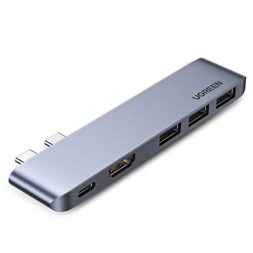 Ugreen Multifunkcionalni USB-C Hub za Macbook Pro/Air, Thunderbolt 3, 100W, 4K@60Hz, Sivi