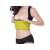 Neoprene fitness slimming tank top for women, size M, black with yellow lining, close-up of the yellow lining